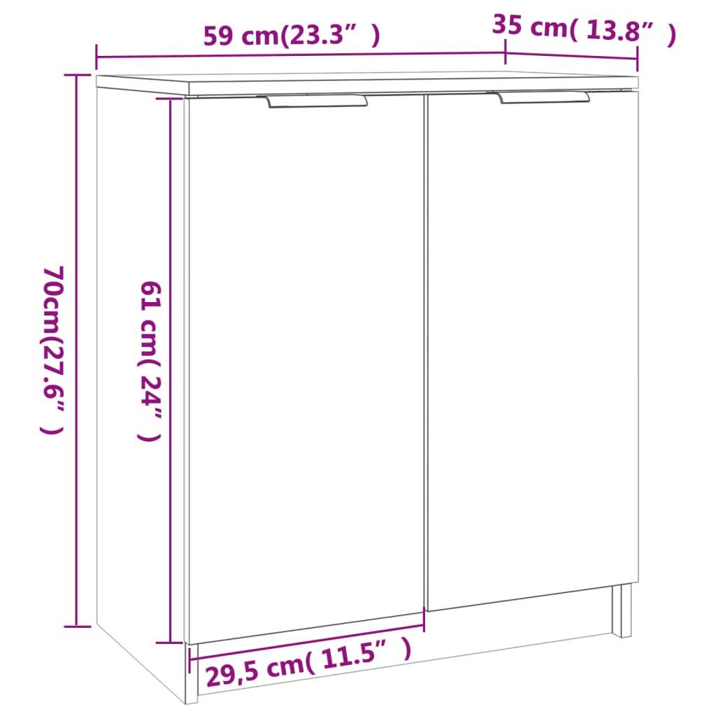 VidaXL Armoire à chaussures bois d'ingénierie  