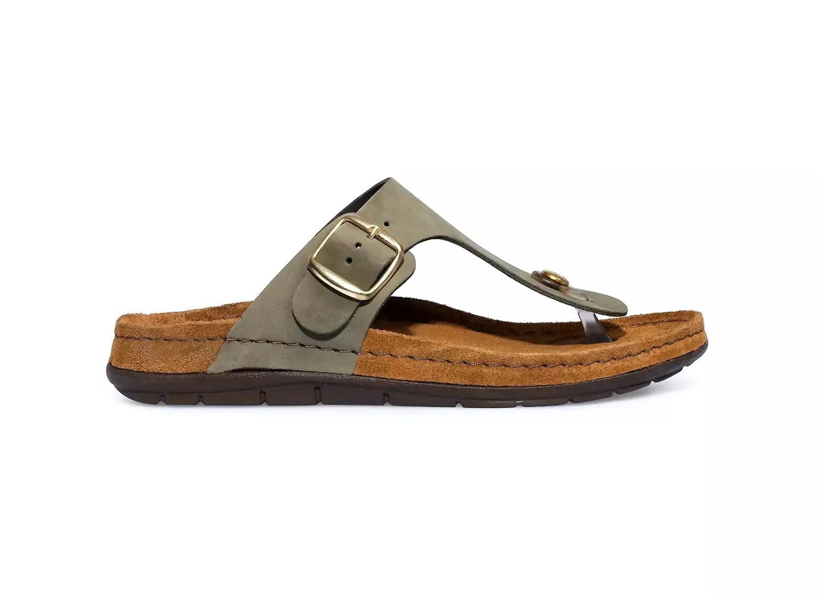 Image of Rodigo - Leder Sandale Damen Grün 39