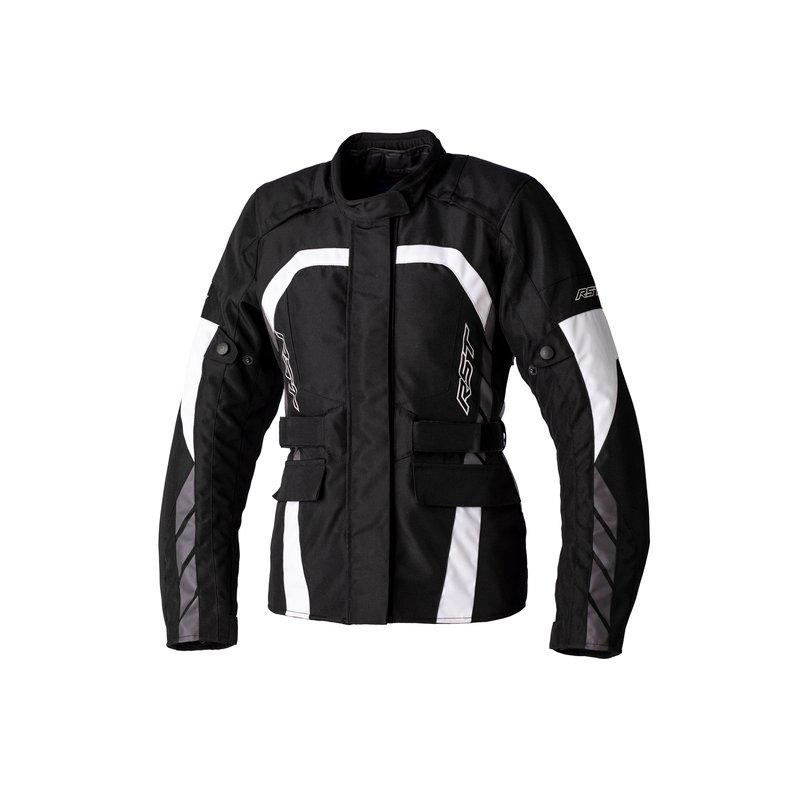 Image of Motorradjacke Frau Alpha 5 Ce Unisex Schwarz/Weiss XS