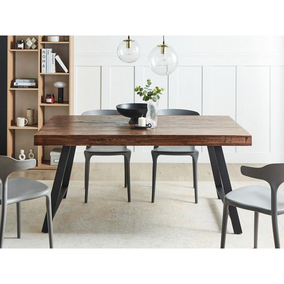 Beliani Tavolo da pranzo en Legno di pino Industriale WARTON  