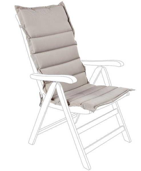 Image of Gartenkissen Stepp hoher Rücken Grau 52x120 Gartenkissen Stepp hoher Rücken Grau 52x120