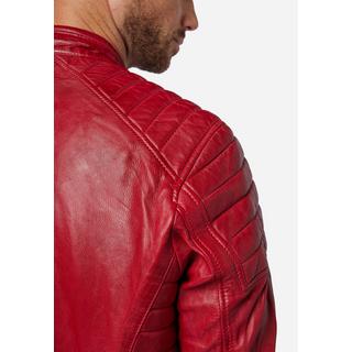 RICANO  Blouson en cuir pour homme Cooper - style motard avec col montant 