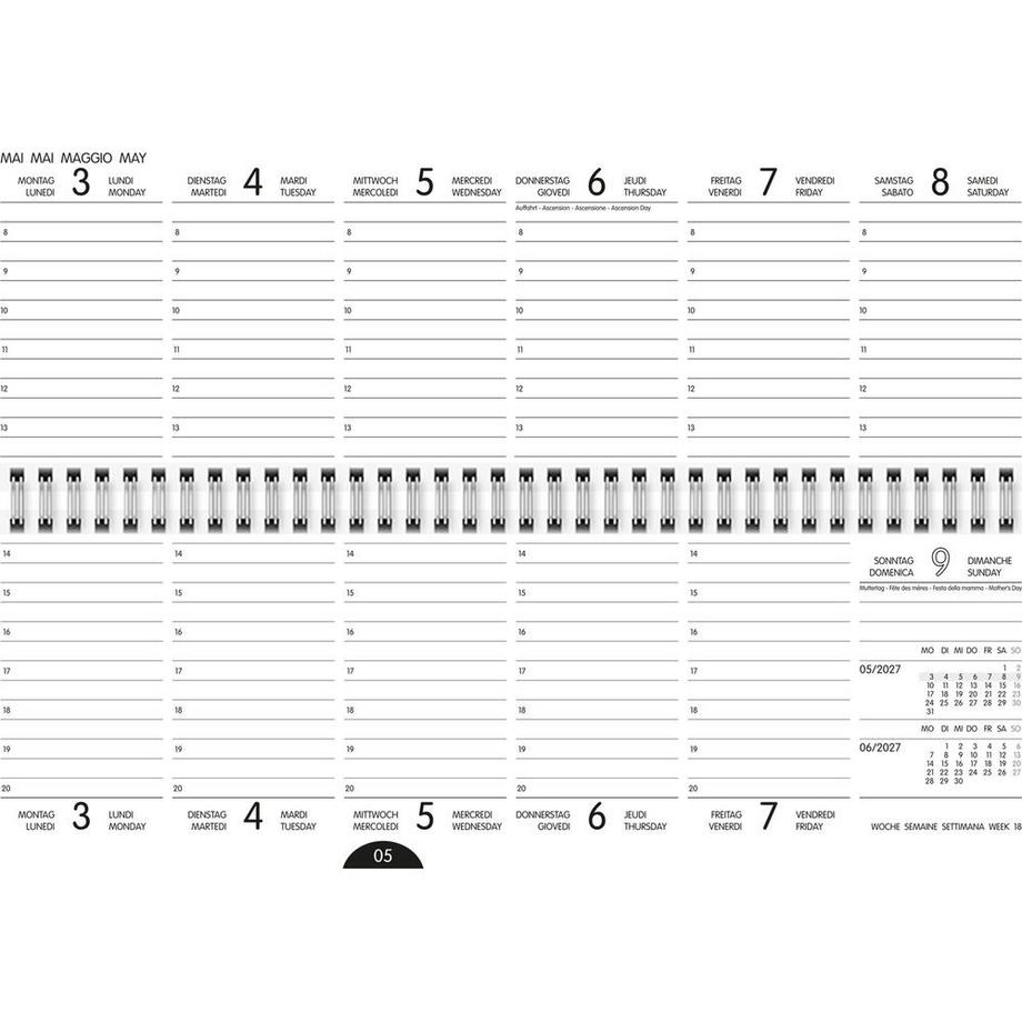 Simplex Calendrier croisé 2027  