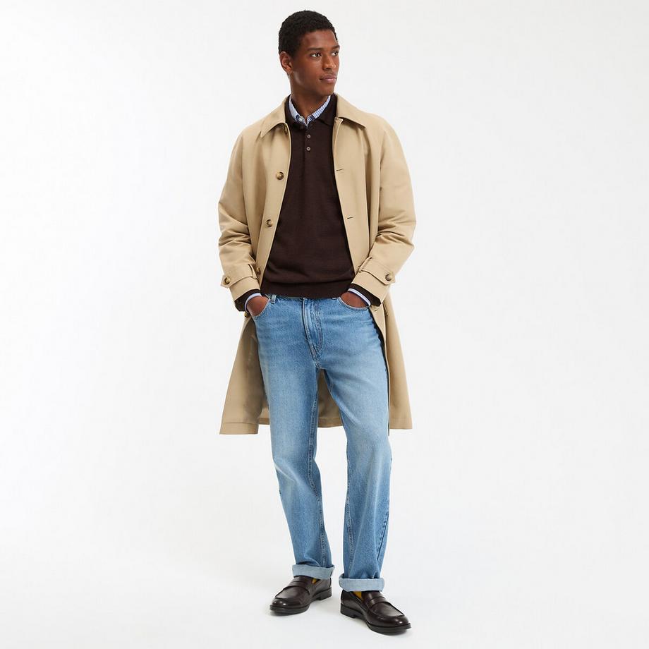 La Redoute Collections Pullover con collo polo in lana merino  