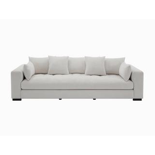 Vente-unique Sofa 3-Sitzer - Strukturstoff - Beige - REBOLDA  