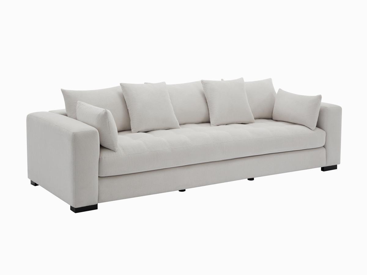 Vente-unique Sofa 3-Sitzer - Strukturstoff - Beige - REBOLDA  