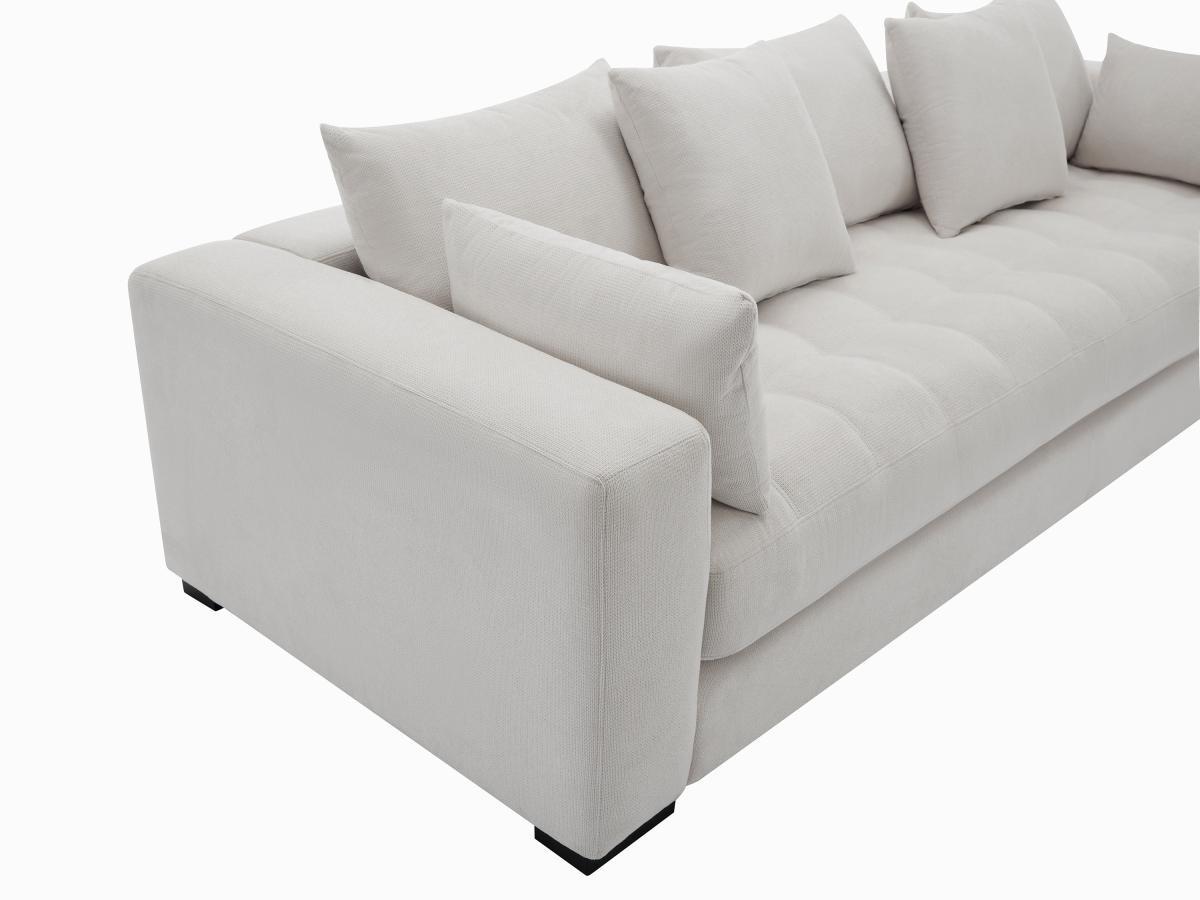 Vente-unique Sofa 3-Sitzer - Strukturstoff - Beige - REBOLDA  