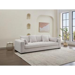 Vente-unique Sofa 3-Sitzer - Strukturstoff - Beige - REBOLDA  