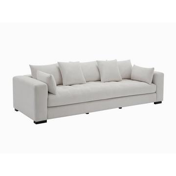 Sofa 3-Sitzer - Strukturstoff - Beige - REBOLDA