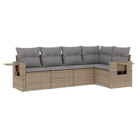 VidaXL set divano da giardino Polirattan  