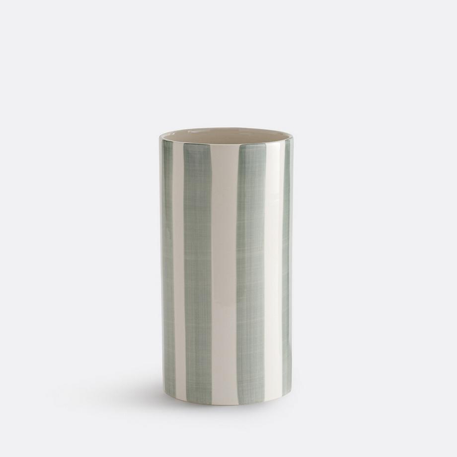 Vase en céramique à rayures