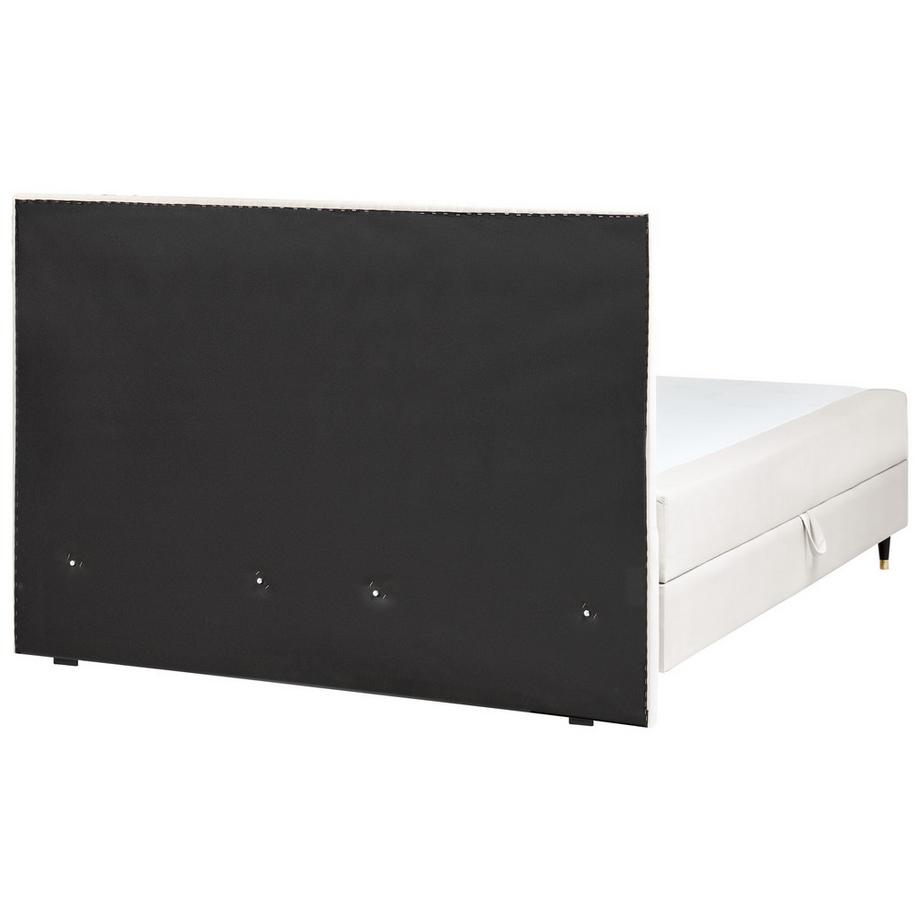 Beliani Lit boxspring avec rangement en Velours  DAME  