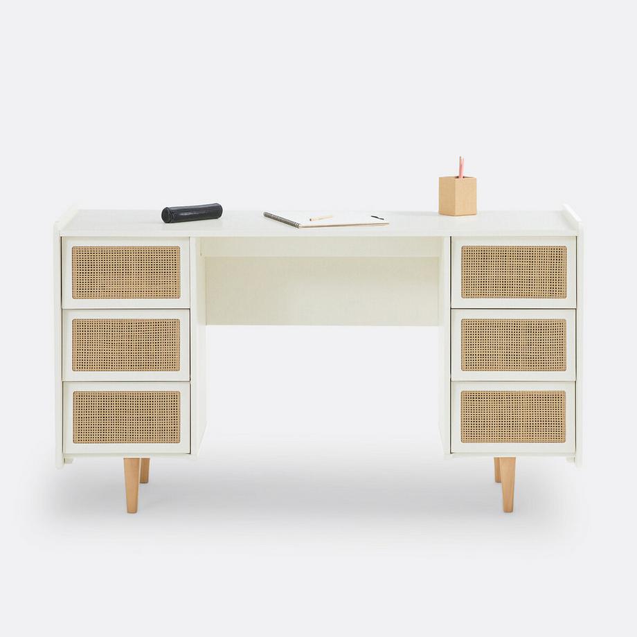 La Redoute Intérieurs Bureau double caisson 6 tiroirs  