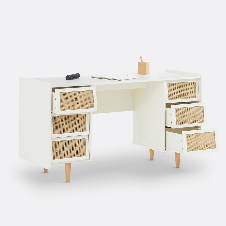 La Redoute Intérieurs Bureau double caisson 6 tiroirs  