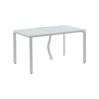 Vente-unique Schreibtisch 1 Person - L. 140 cm - Weiß - DOWNTOWN  