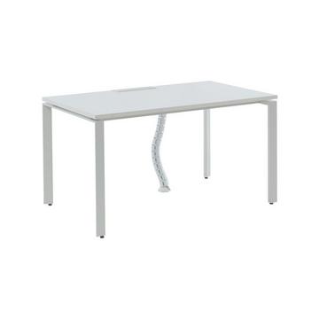 Schreibtisch 1 Person - L. 140 cm - Weiß - DOWNTOWN