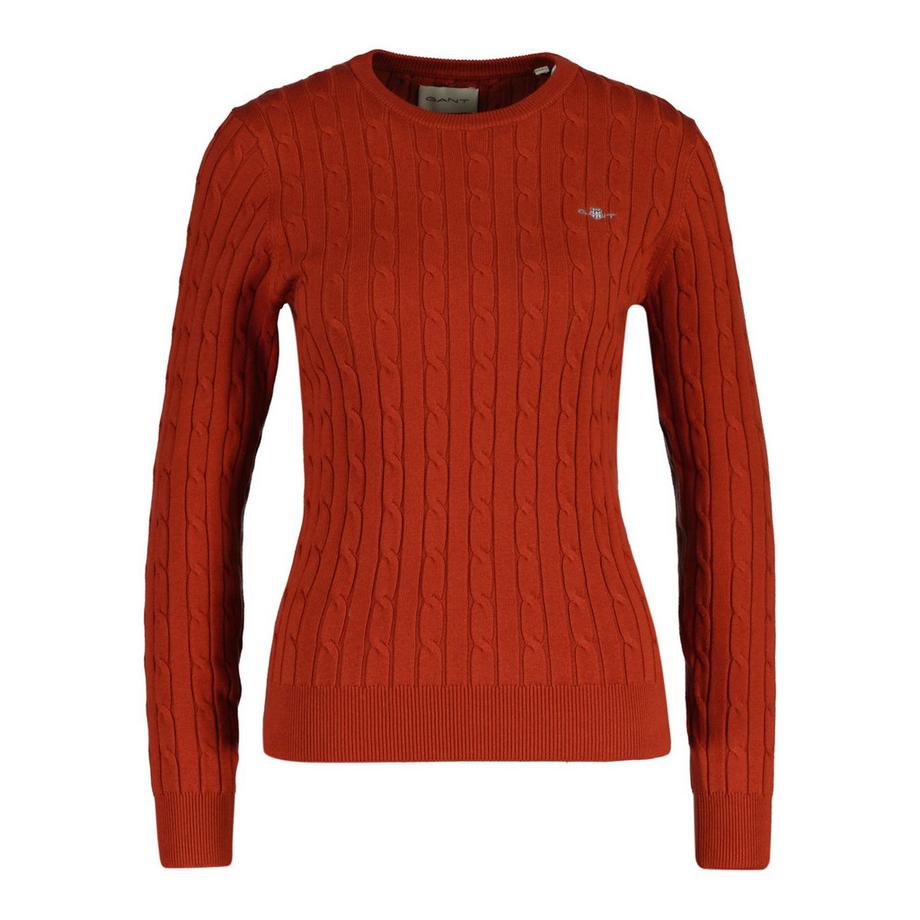 Pull en tricot  Conforme à la silhouette-STRETCH CABLE C-NECK