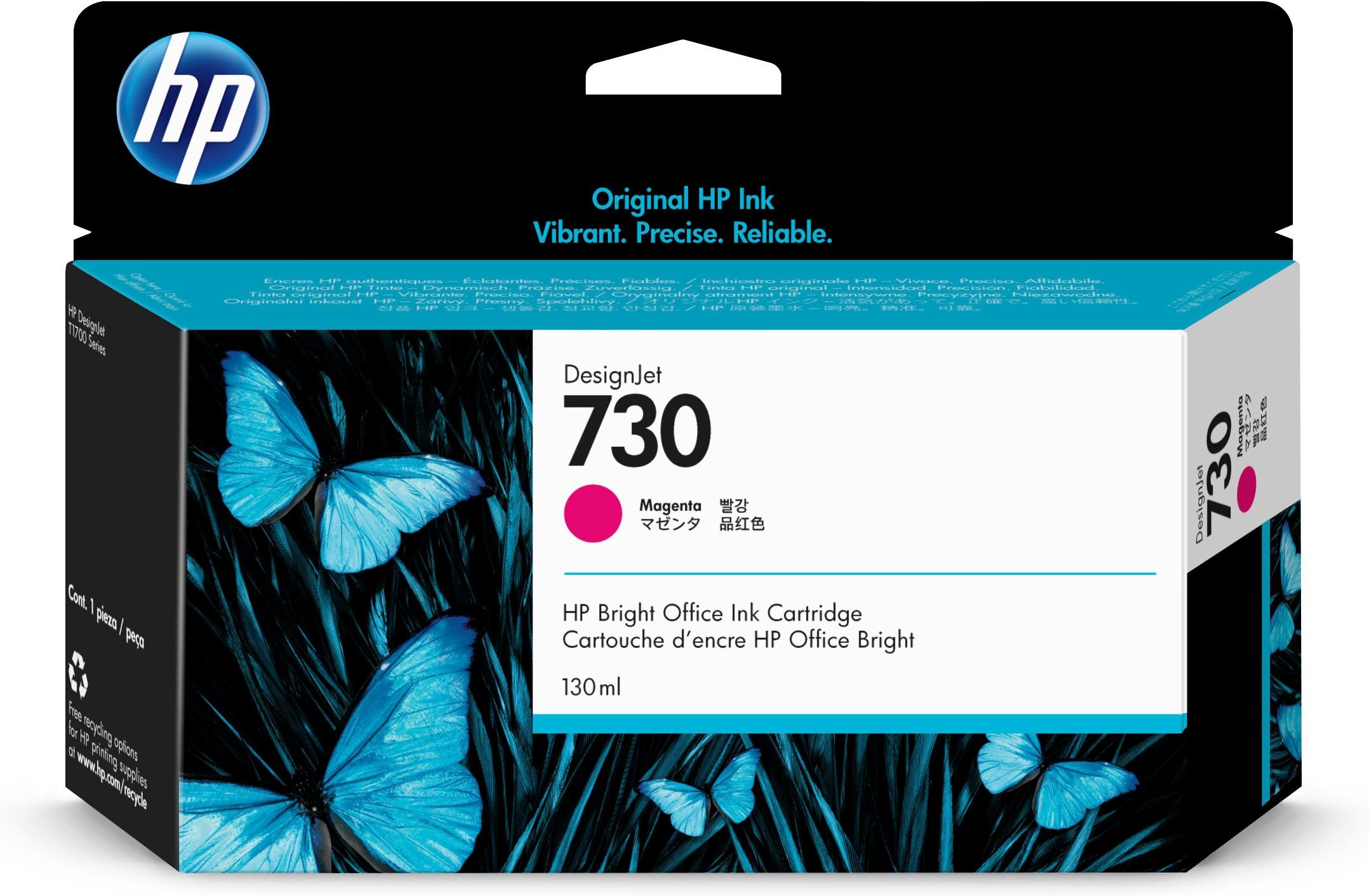 Hewlett-Packard  HP Tintenpatrone 730 magenta P2V63A DesignJet T1700 130ml 