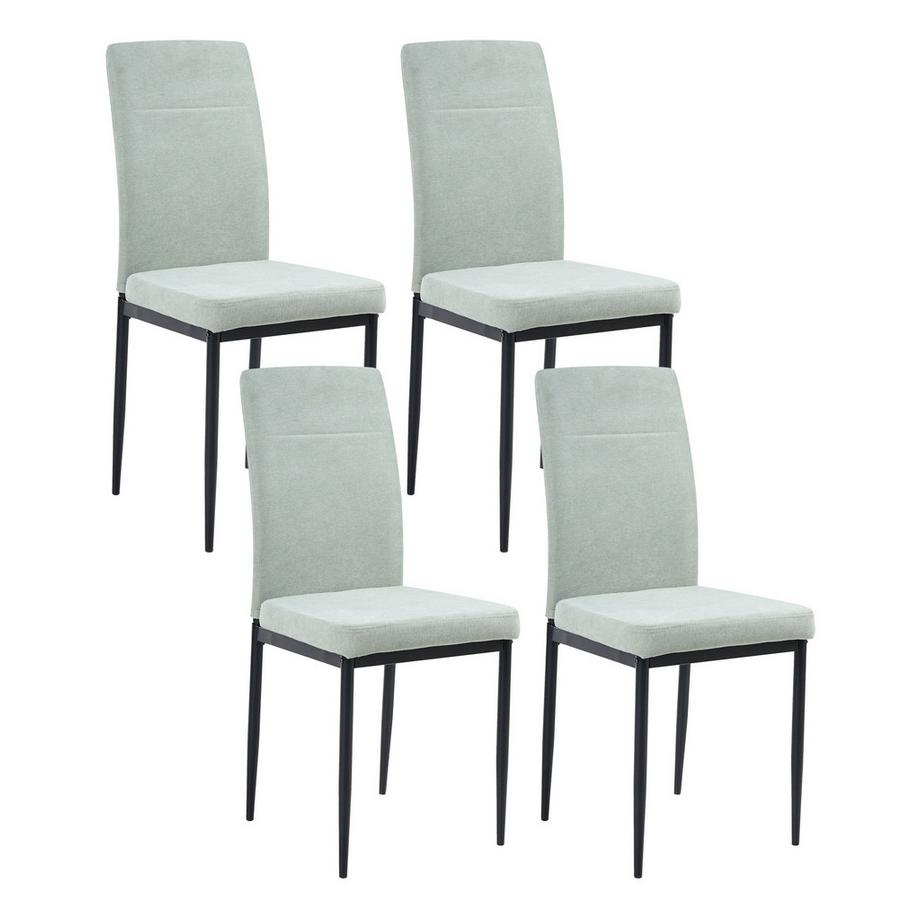 Set di 4 sedie da pranzo en Tessuto Moderno RINER