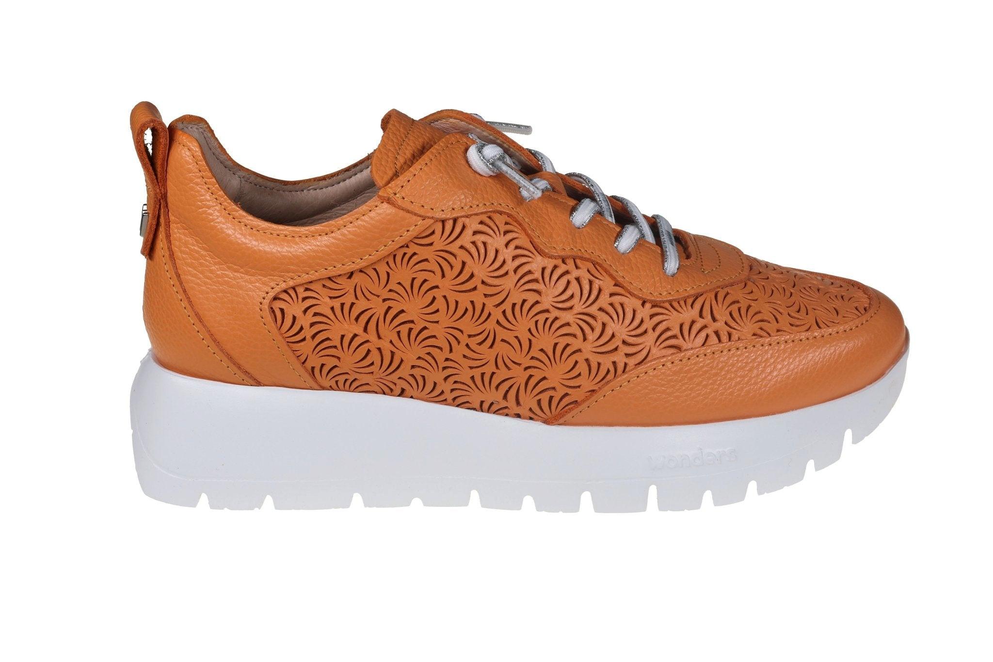 Image of Cairo - Leder Sneaker Damen Orange 39