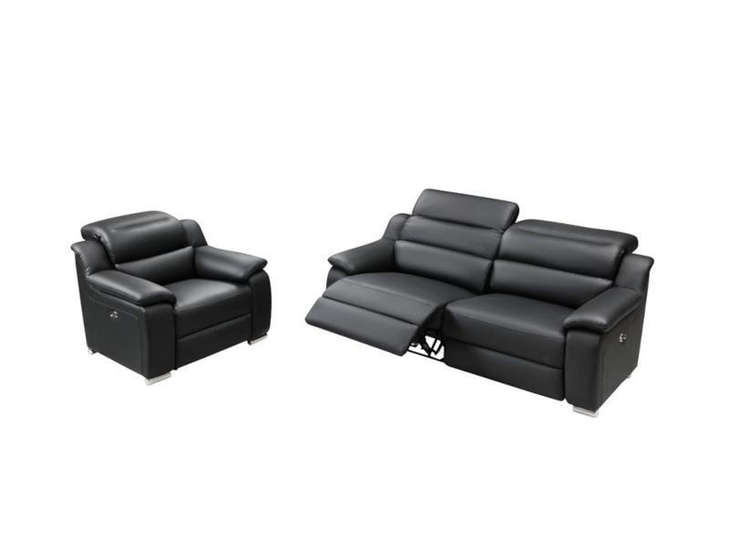 Vente-unique Couchgarnitur mit Relaxfunkton 3+1 ARENA III Leder  