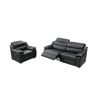 Vente-unique Couchgarnitur mit Relaxfunkton 3+1 ARENA III Leder  