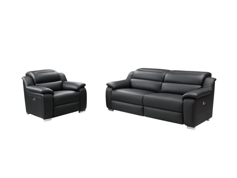 Vente-unique Couchgarnitur mit Relaxfunkton 3+1 ARENA III Leder  