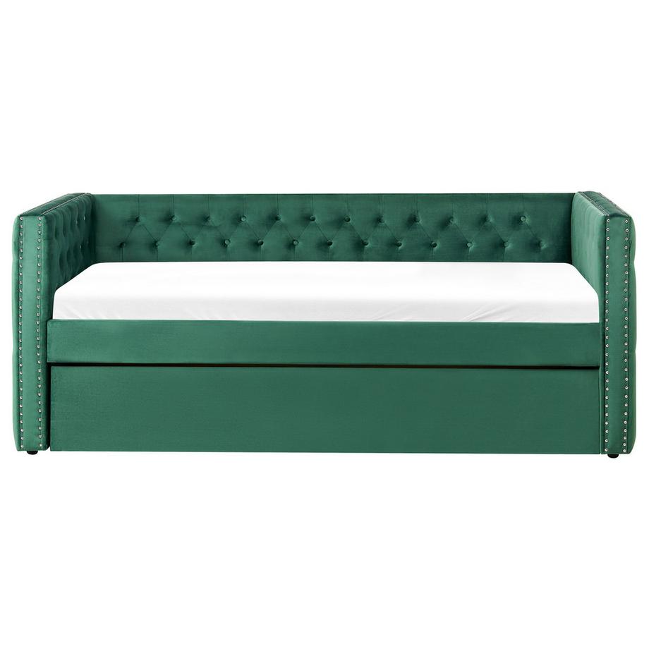 Beliani Lit gigogne en Velours Glamour GASSIN  
