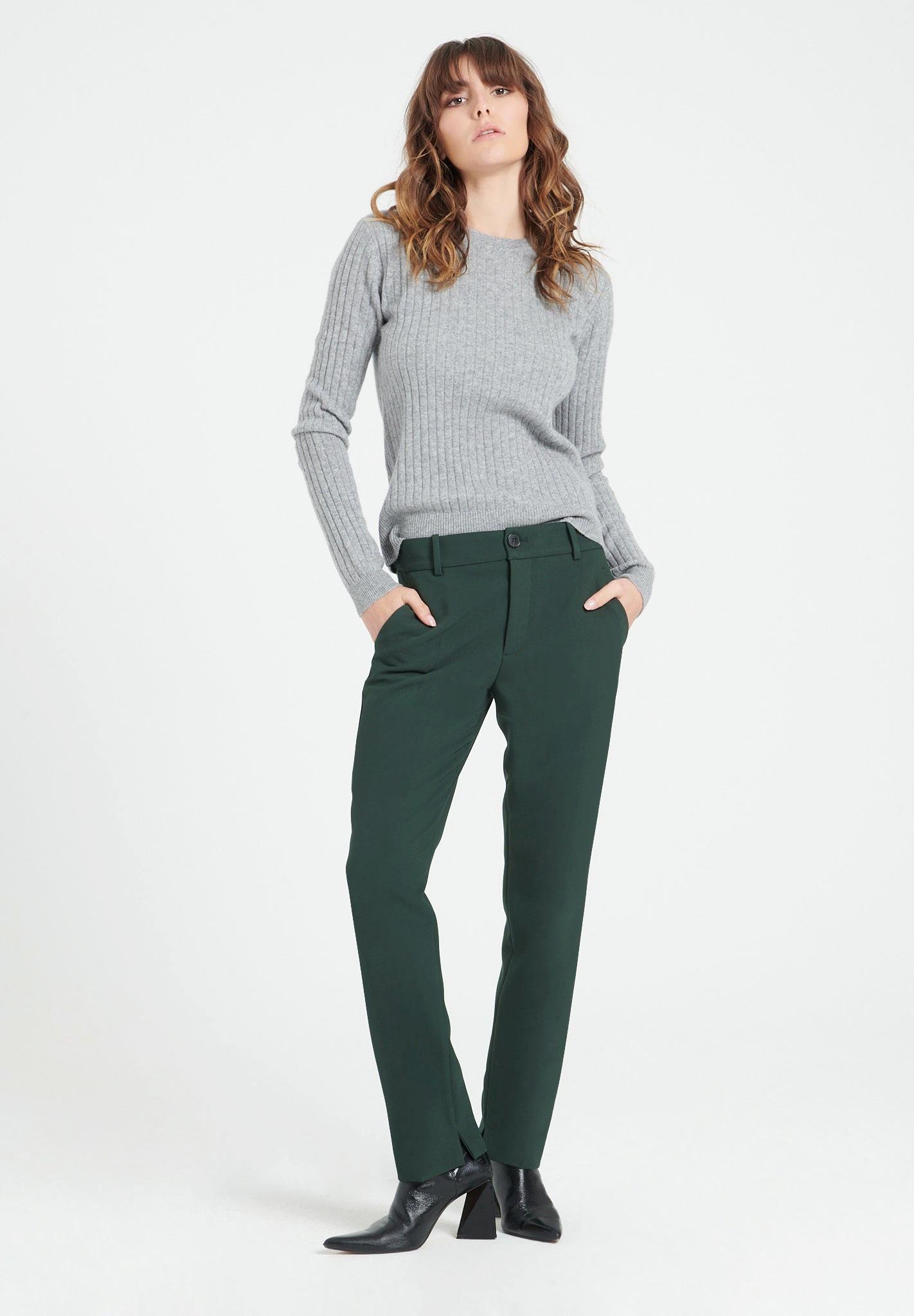 Image of Lilly 16 Pullover Mit Rundhalsausschnitt - 100% Kaschmir Damen Grau XXL