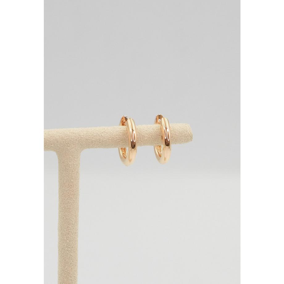 MUAU Schmuck  Créoles or rose 750, 13mm 