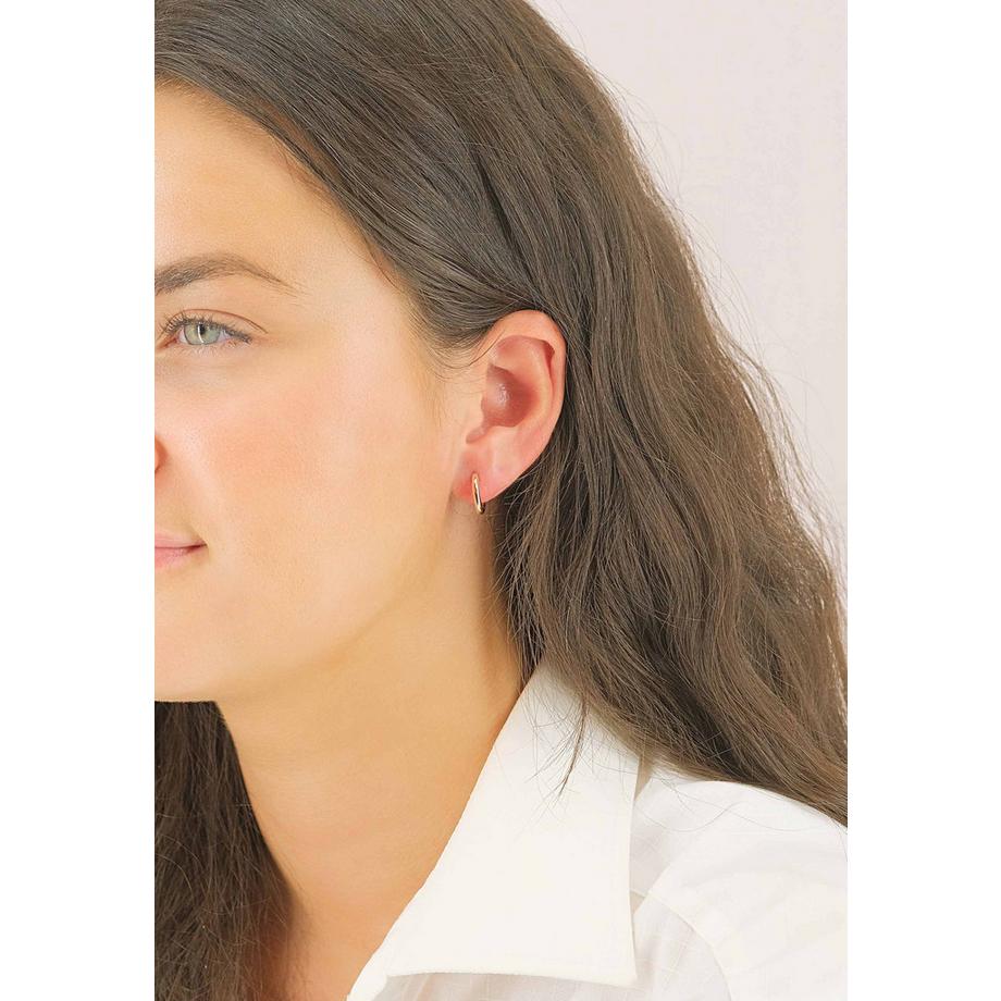 MUAU Schmuck  Créoles or rose 750, 13mm 