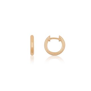 MUAU Schmuck  Creolen Rotgold 750, 13mm 