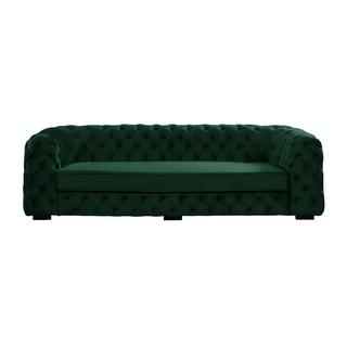 Vente-unique Sofa 3Sitzer Chesterfield Samt Tannengrün STANLEY  