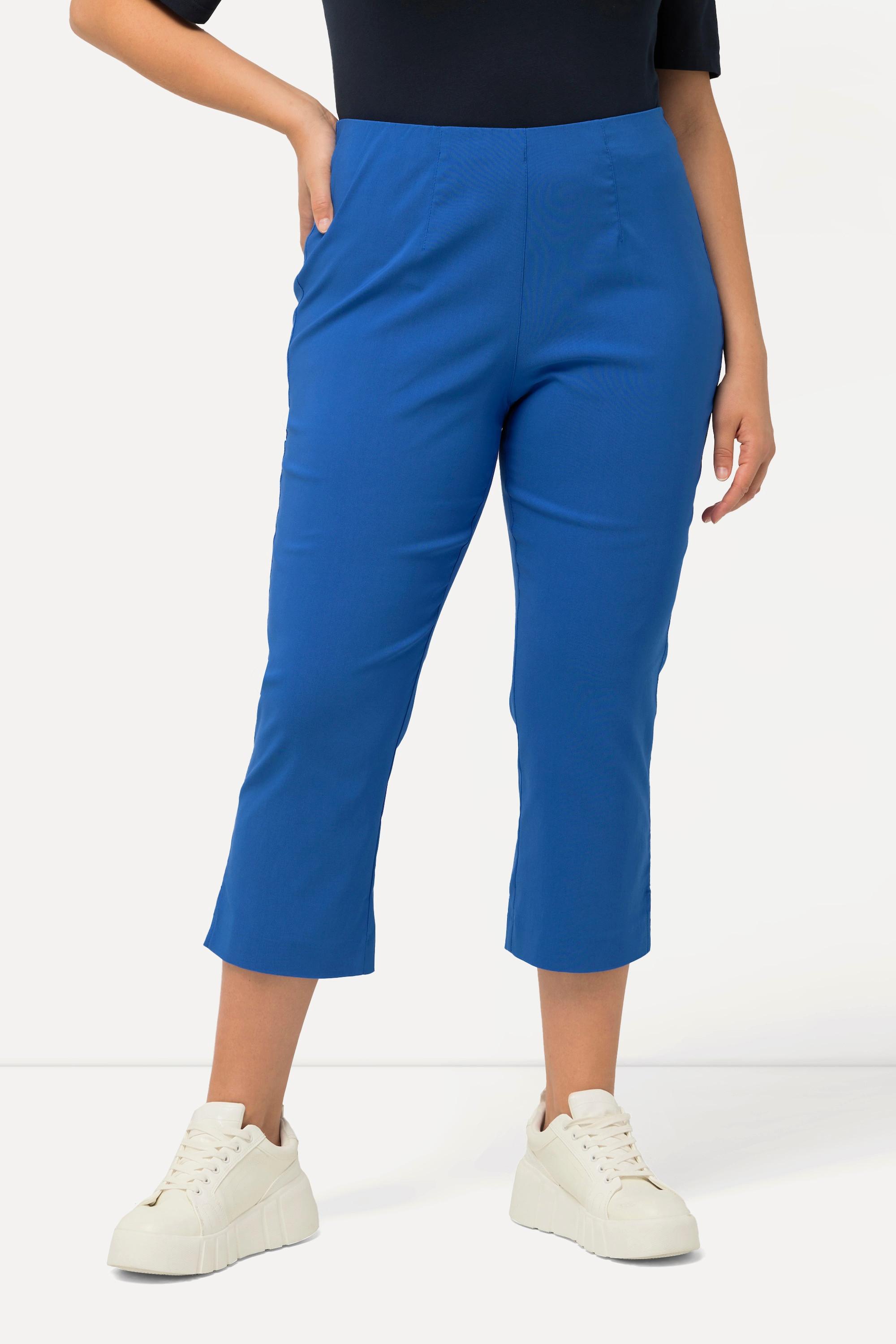 Ulla Popken  Pantalon en bengaline stretch, longueur 3/4 et taille élastique 