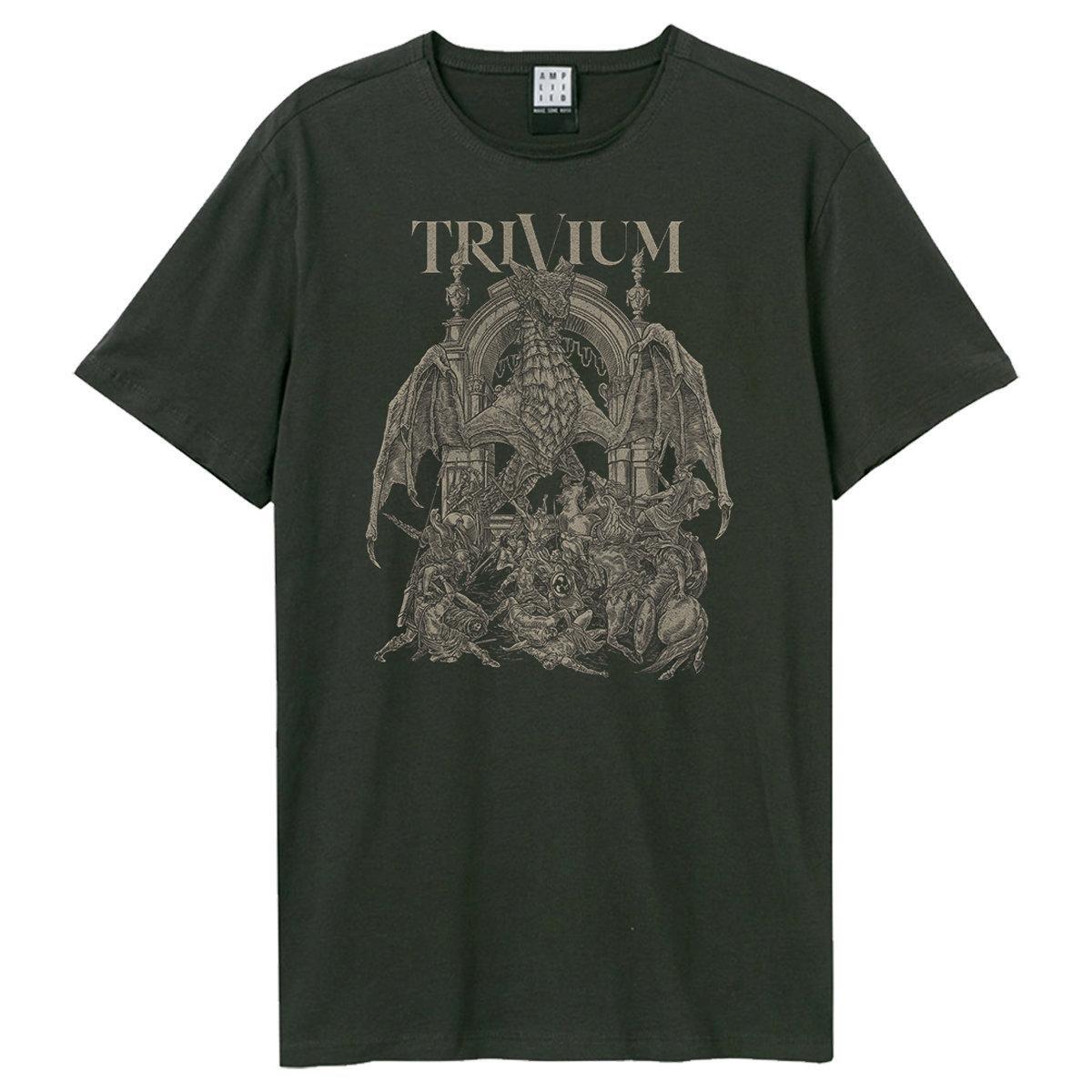 Image of Dragon Temple Tshirt Damen Charcoal Black L