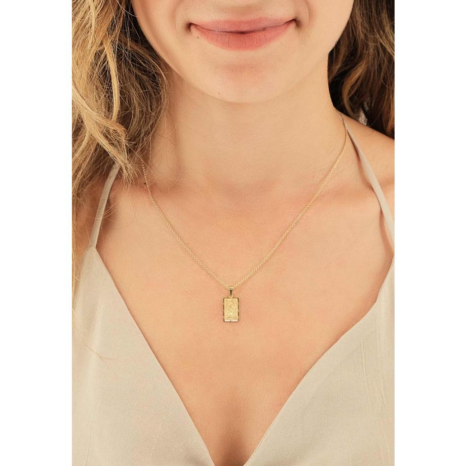 MUAU Schmuck  Anhänger Sternzeichen Krebs Gelbgold 750, 20x9mm 