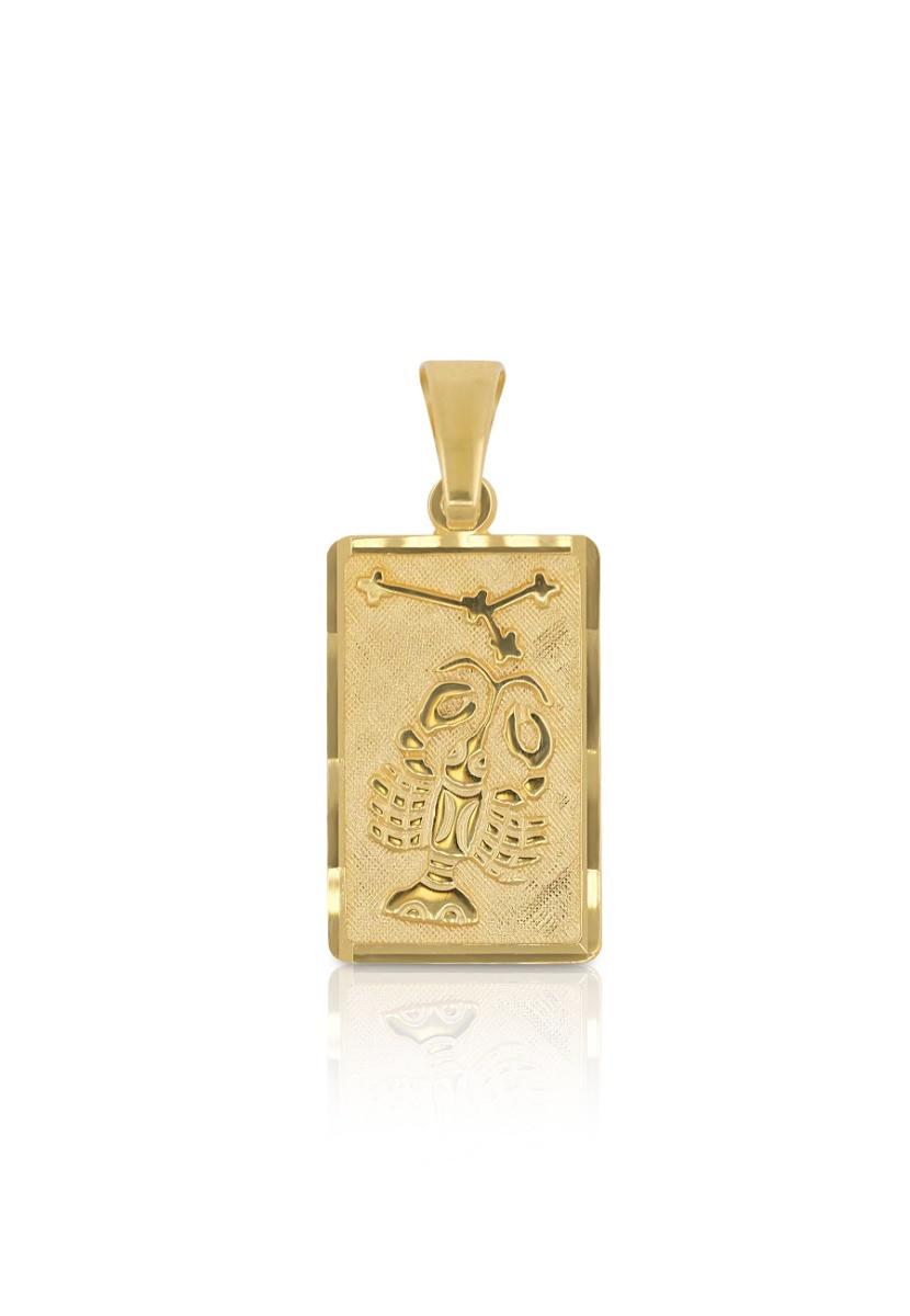 MUAU Schmuck  Pendentif signe du zodiaque crabe or jaune 750, 20x9mm 