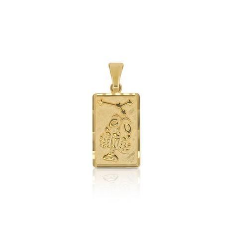 MUAU Schmuck  Pendentif signe du zodiaque crabe or jaune 750, 20x9mm 