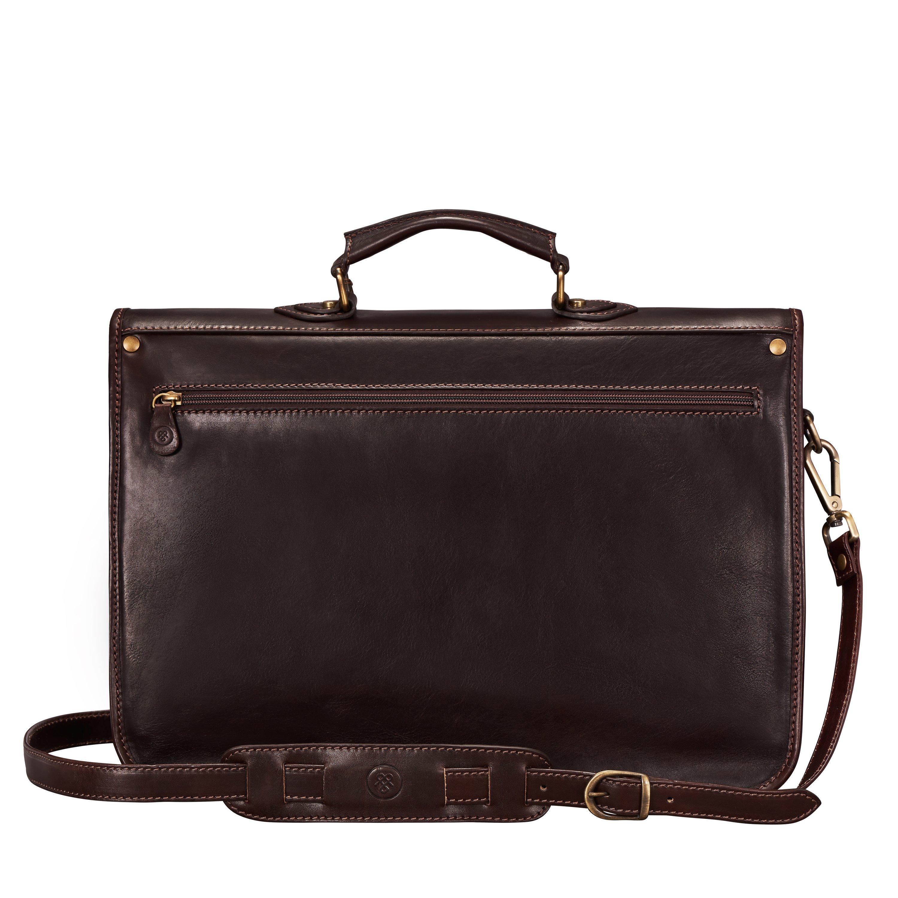 Maxwell Scott  Le Loreto L Cartable pour ordinateur 17" en cuir 