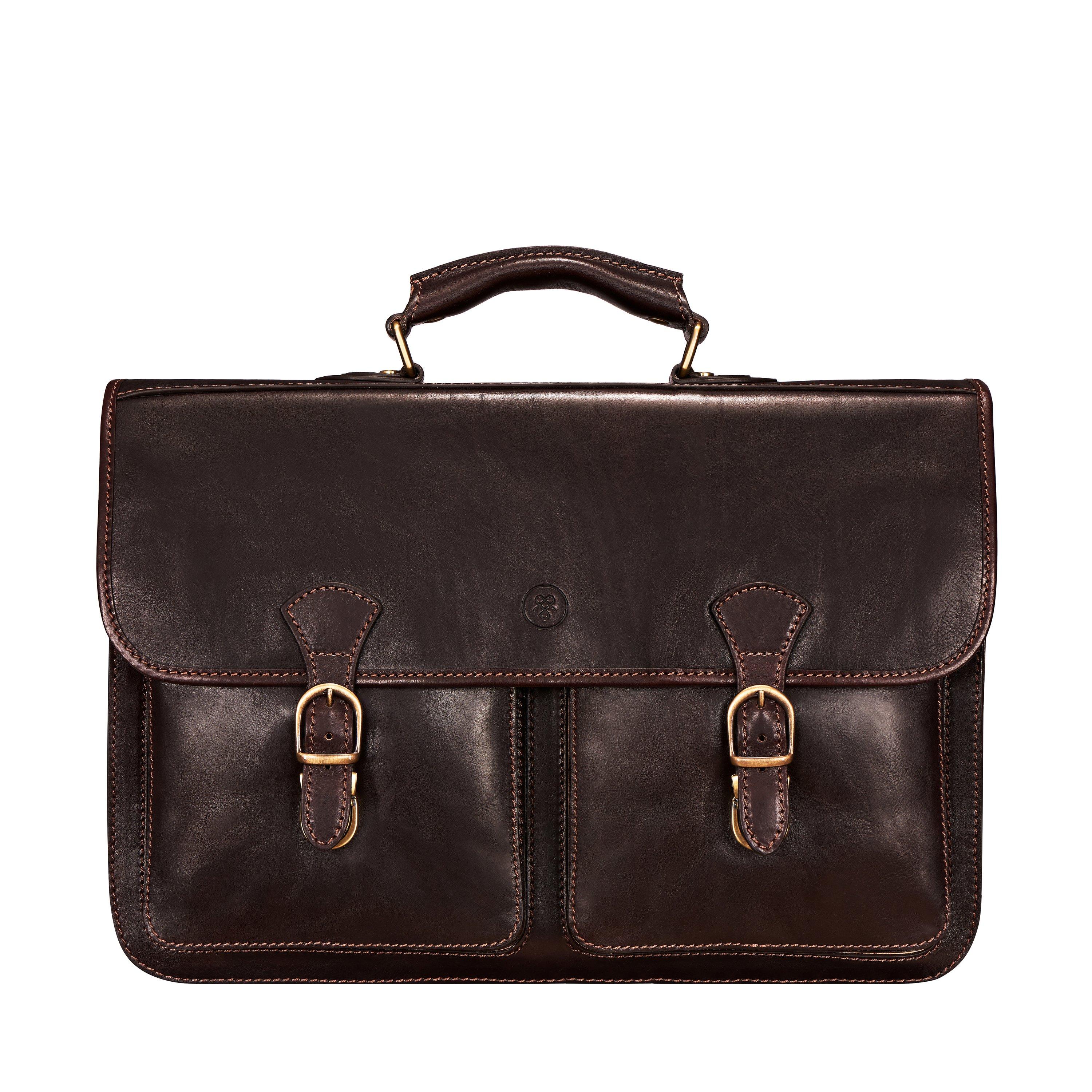 Maxwell Scott  Le Loreto L Cartable pour ordinateur 17" en cuir 