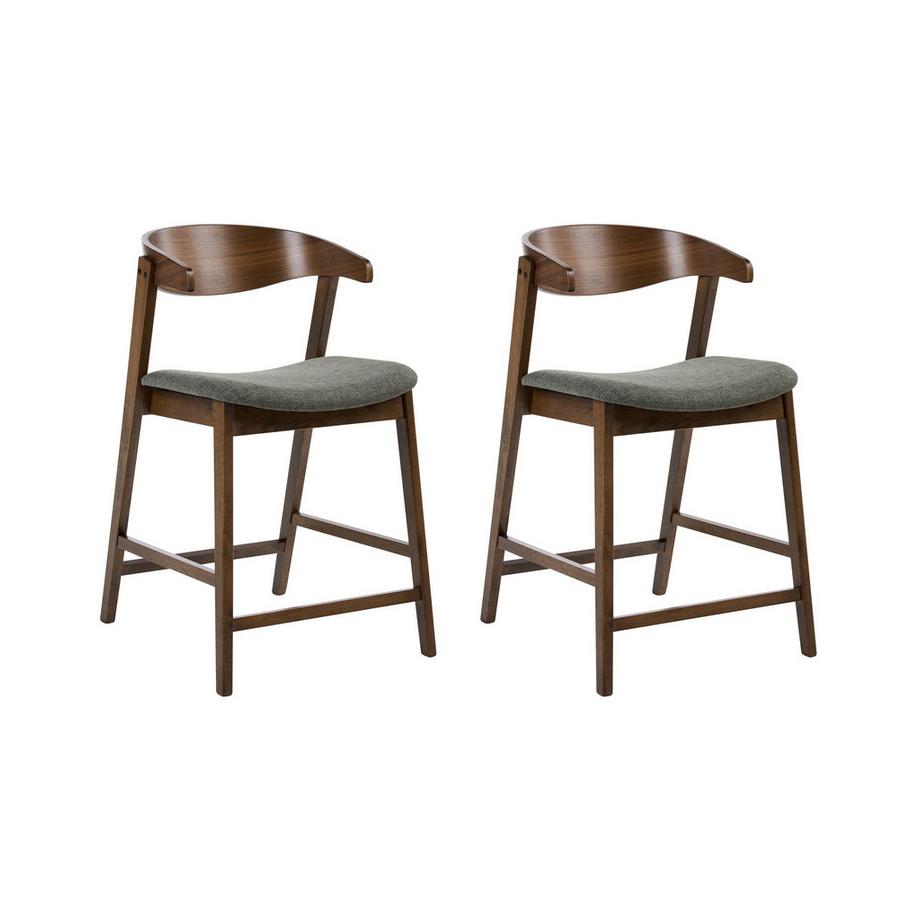 Set di 2 sedie alte en Tessuto Classico LILLY
