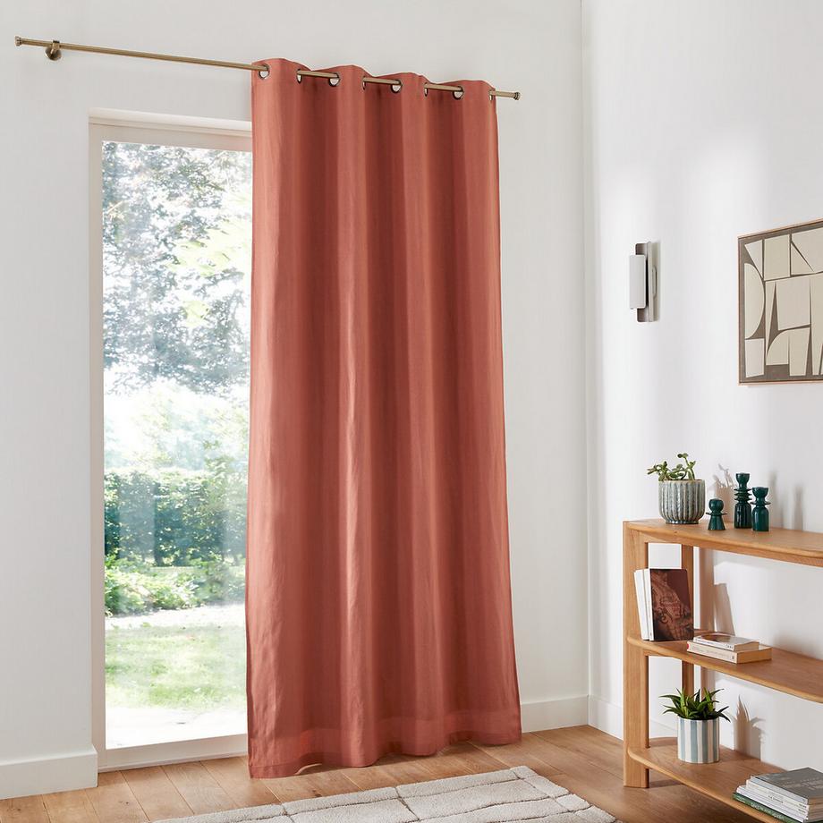 La Redoute Intérieurs  Rideau occultant lin lavé à oeillets Onega 