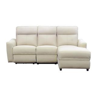 Vente-unique Eckrelaxsofa elektrisch - Ecke rechts - Leder - Beige - ISPICA  