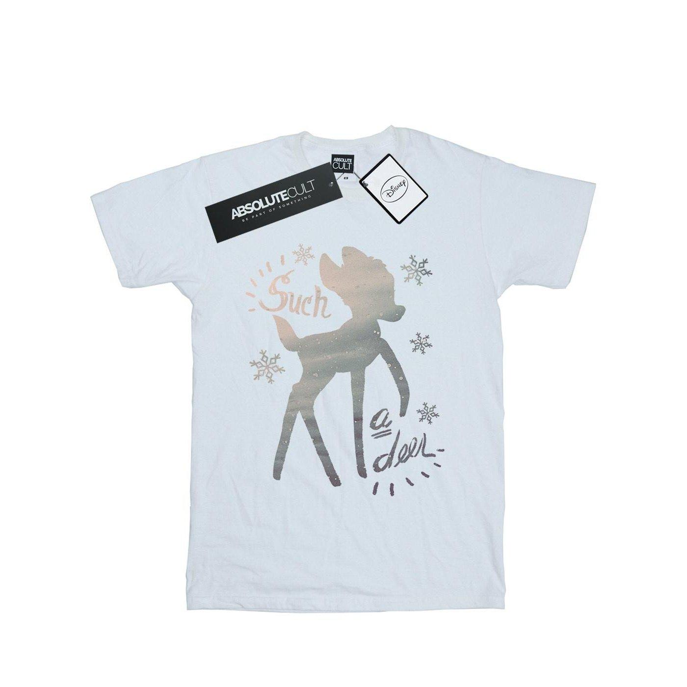 Image of Bambi Winter Deer Tshirt Unisex Weiss 128