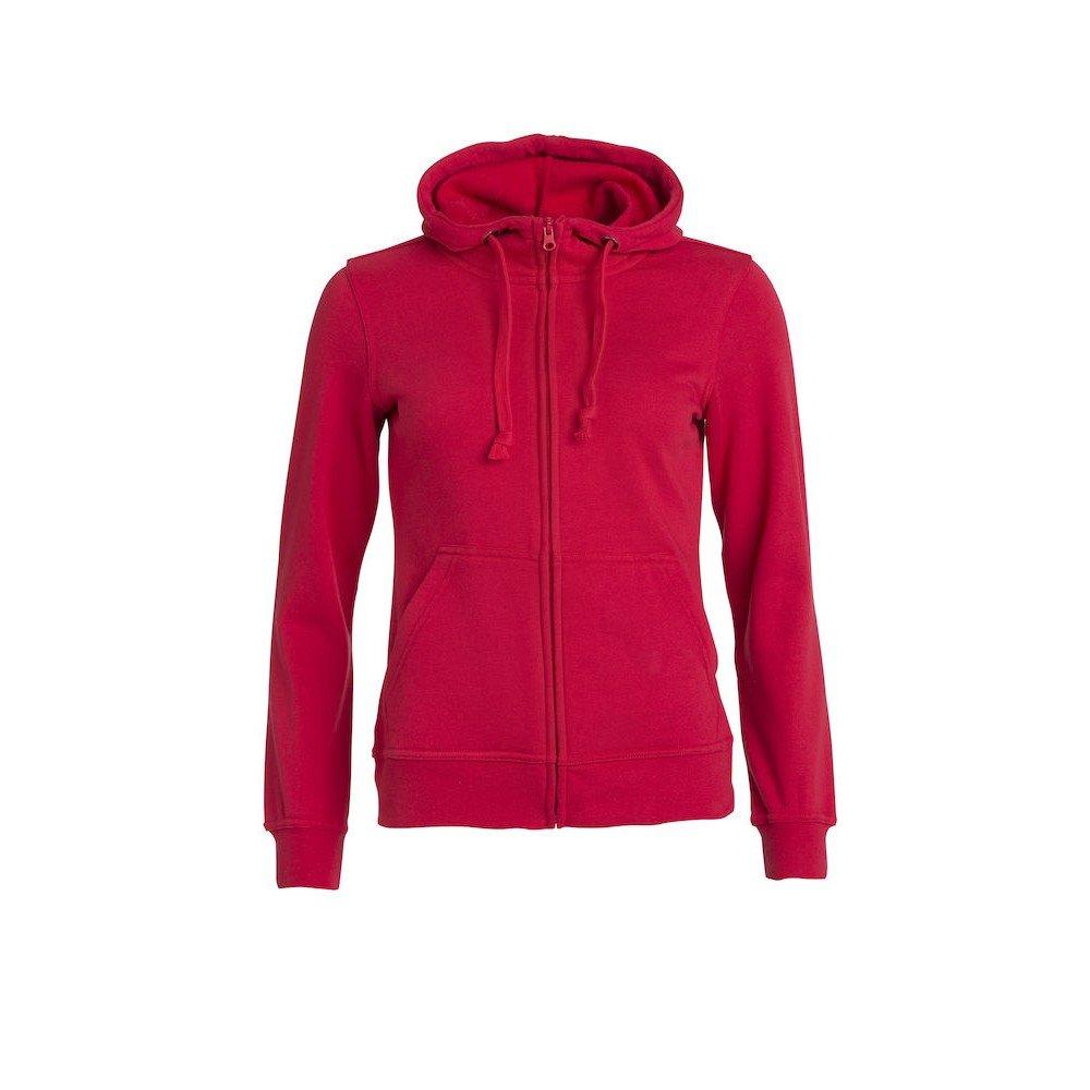 Image of Hoodie Mit Durchgehendem Reißverschluss Damen Rot Bunt L