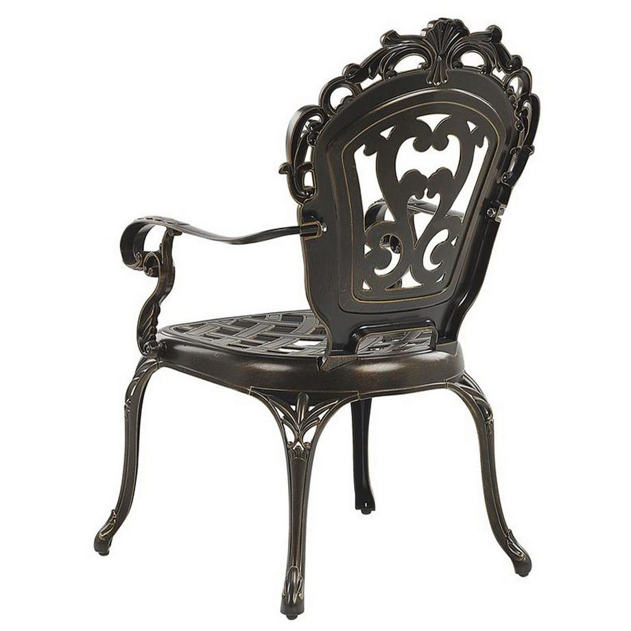 Beliani Set di 2 sedie da giardino con cuscini en Alluminio Retrò SAPRI  