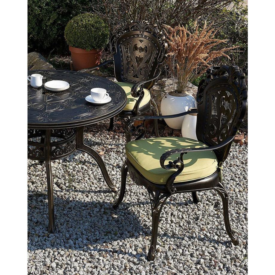 Beliani Set di 2 sedie da giardino con cuscini en Alluminio Retrò SAPRI  