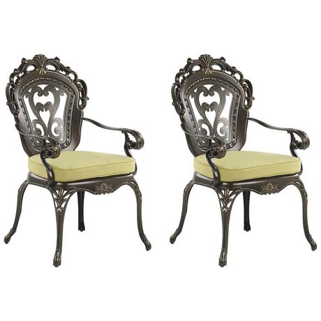 Beliani Set mit 2 Stühlen und Sitzkissen aus Aluminium Retro SAPRI  