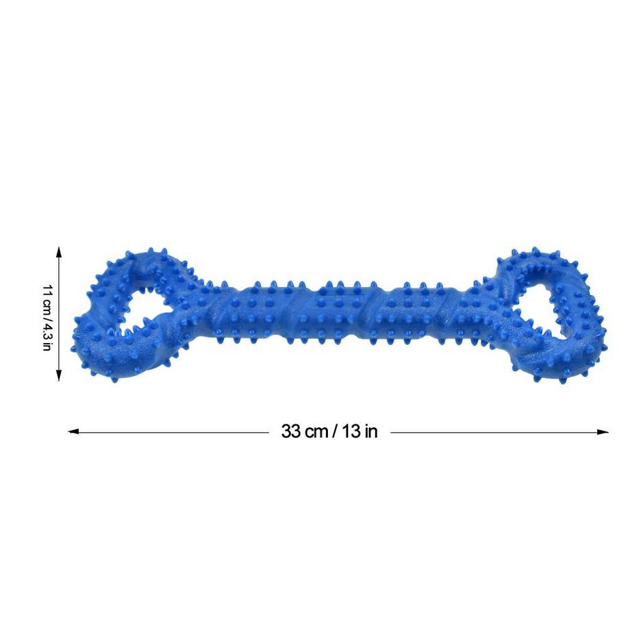 Alopini  Robustes Hundespielzeug in Form eines Kauknochens aus Hartgummi mit konvexem Design 