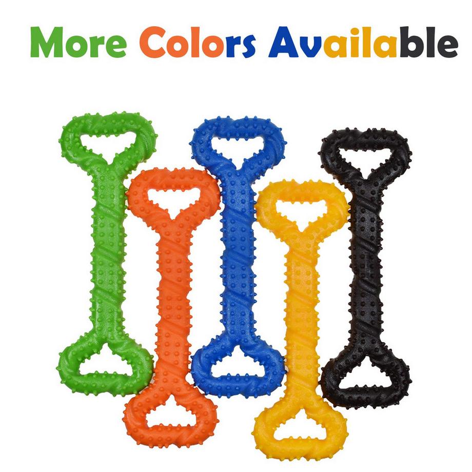 Alopini  Robustes Hundespielzeug in Form eines Kauknochens aus Hartgummi mit konvexem Design 